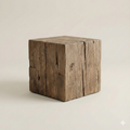 Atlas Solid Oak Cube Side Table
